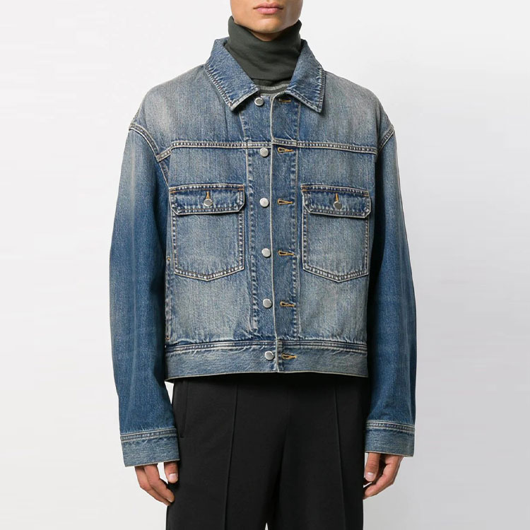 Lookbook AMBUSH SS21 Jaket Denim Crop Logo Biru 12111796