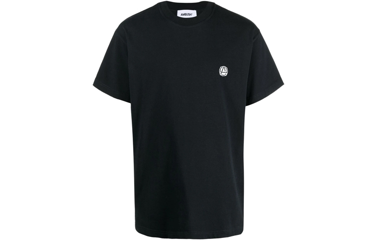 Ambush SS21 Embroidered Logo Crewneck T-Shirt Black BMAA013S21JER0011003