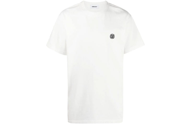 Ambush SS21 Embroidered Logo White Short Sleeve Tee BMAA013S21JER0010310