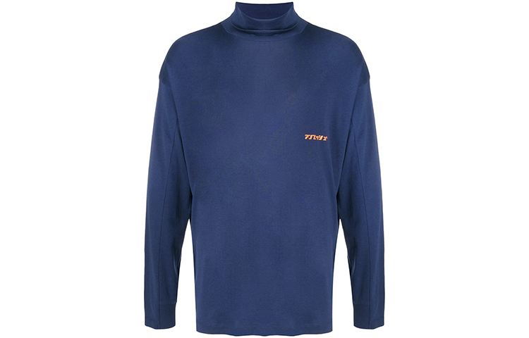 Ambush SS21 Logo High-Neck Pullover Sweatshirt Unisex Blue BMAB002F20FAB0014600