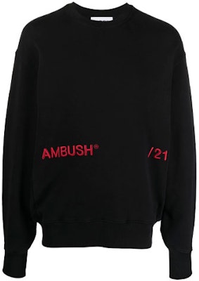 AMBUSH SS21 黑色長袖印花Logo男女款衛衣。 BMBA005S21FLE0011025 Buy AMBUSH SS21 黑色長袖印花Logo男女款衛衣。 BMBA005S21FLE0011025