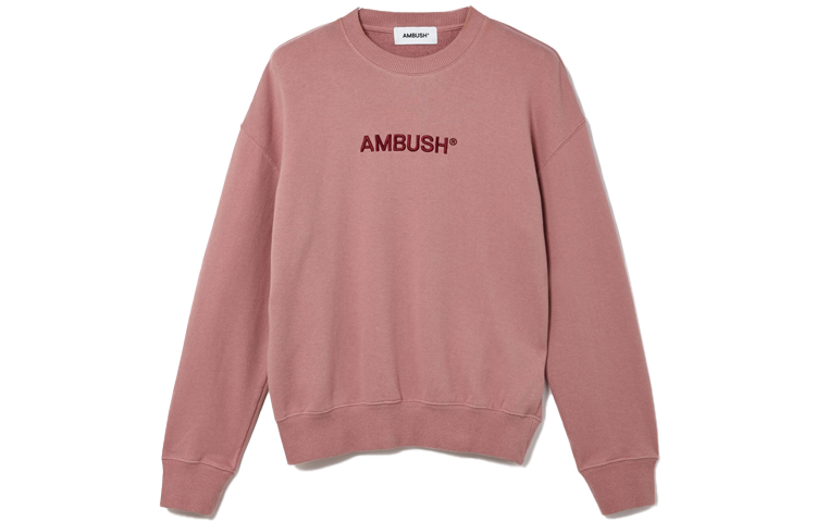 Ambush SS21 Loose Letter Crewneck Sweatshirt Pink () BWBA005S21FLE0013028