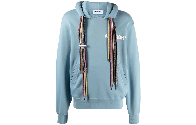Ambush SS21 Multi-Strand Knotted Hoodie Blue Men’s Long Sleeve BMBB003S21FLE0014604