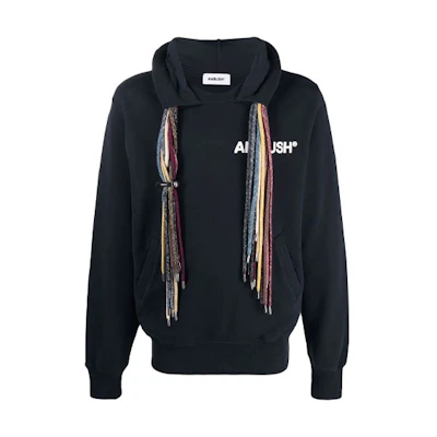 AMBUSH SS21 Multi-Strand Knotted Hoodie Navy Blue. BMBB003S21FLE0014504