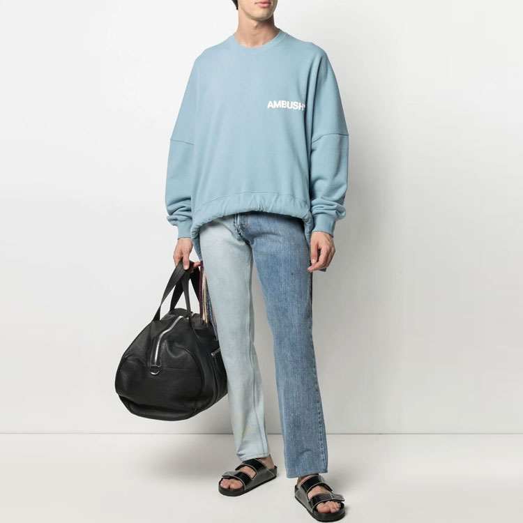 Lookbook Sudadera AMBUSH SS21 Multi Rope Knot Crewneck Azul. BMBA007S21FLE0014004