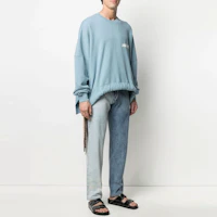 Purchase AMBUSH SS21 Multi Rope Knot Crewneck Sweatshirt Blue BMBA007S21FLE0014004