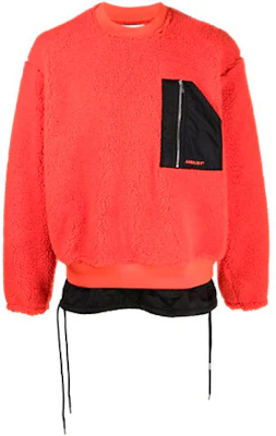Ambush SS21 Orange Crewneck Pullover Sweatshirt with Pocket Zipper (Men) BMEA013F21FAB0012222 Buy Ambush SS21 Orange Crewneck Pullover Sweatshirt with Pocket Zipper (Men) BMEA013F21FAB0012222
