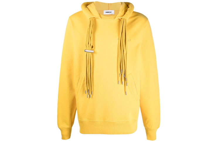 AMBUSH SS21 Oversized Drawstring Hoodie Yellow BMBB003F21FLE0011818