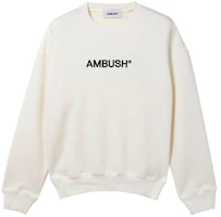Ambush SS21 Oversized Letter Graphic Crewneck Sweatshirt White BWBA005S21FLE0010346 Ambush SS21 Oversized Letter Graphic Crewneck Sweatshirt White BWBA005S21FLE0010346