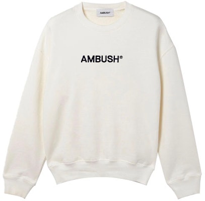 Ambush SS21 Oversized Letter Graphic Crewneck Sweatshirt White BWBA005S21FLE0010346 Buy Ambush SS21 Oversized Letter Graphic Crewneck Sweatshirt White BWBA005S21FLE0010346
