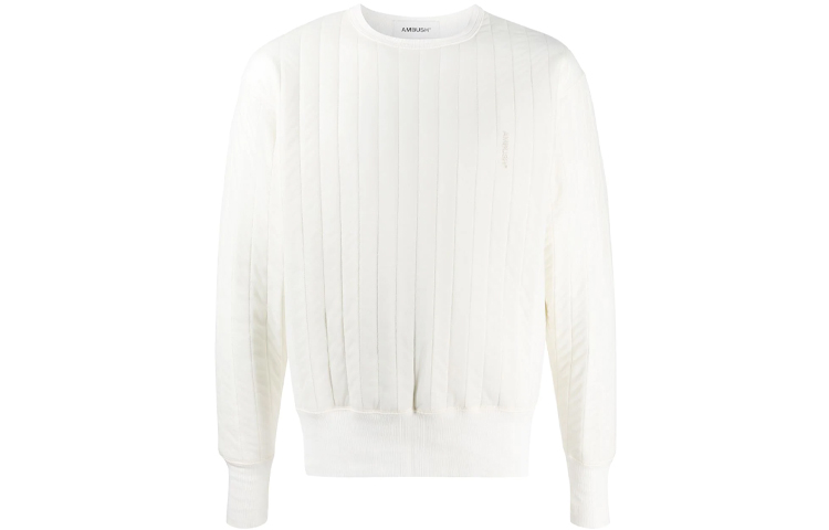 Order AMBUSH SS21 Crewneck Pullover Oversized Putih Sweater Padded BMBA001F20FAB0010200