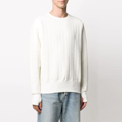 AMBUSH SS21 Crewneck Pullover Oversized Putih Sweater Padded BMBA001F20FAB0010200 Lookbook AMBUSH SS21 Crewneck Pullover Oversized Putih Sweater Padded BMBA001F20FAB0010200