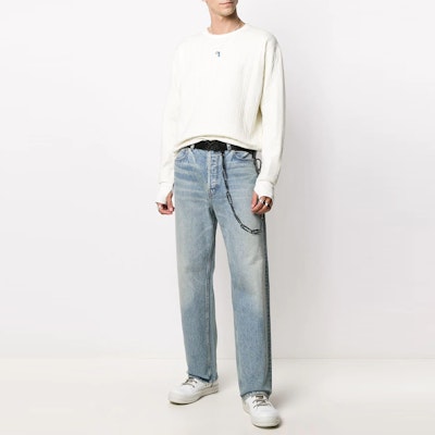 AMBUSH SS21 Crewneck Pullover Oversized Putih Sweater Padded BMBA001F20FAB0010200 Purchase AMBUSH SS21 Crewneck Pullover Oversized Putih Sweater Padded BMBA001F20FAB0010200