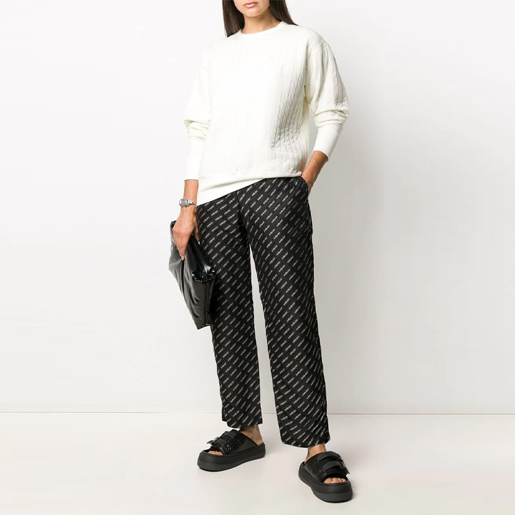 Details for AMBUSH SS21 Crewneck Pullover Oversized Putih Sweater Padded BMBA001F20FAB0010200