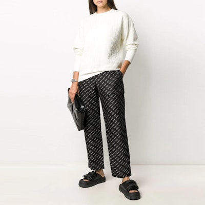 AMBUSH SS21 Crewneck Pullover Oversized Putih Sweater Padded BMBA001F20FAB0010200 Details for AMBUSH SS21 Crewneck Pullover Oversized Putih Sweater Padded BMBA001F20FAB0010200