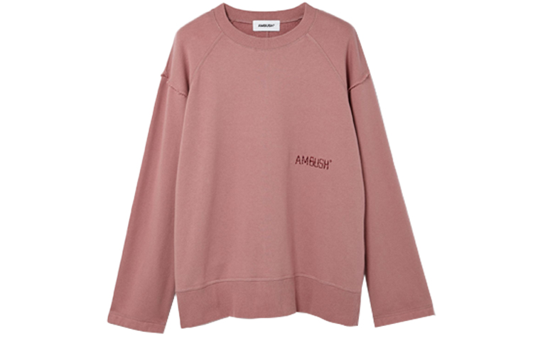 Ambush SS21 Pink Raw Edge Crewneck Sweatshirt () BMBA006S21FLE0013004
