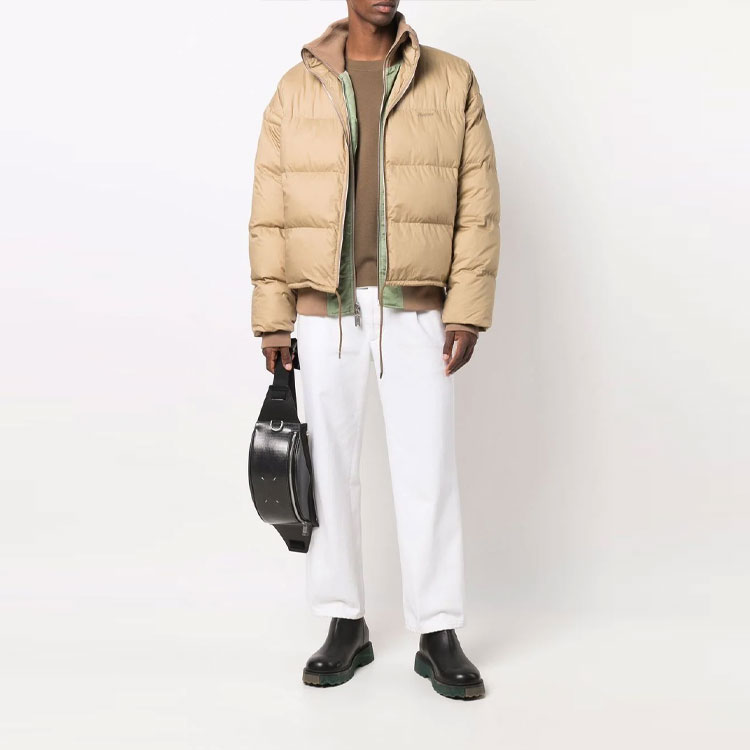 Lookbook AMBUSH SS21 Reversible Color-Block Cotton Jacket Beige for Men. BMEA011F21FAB0016363