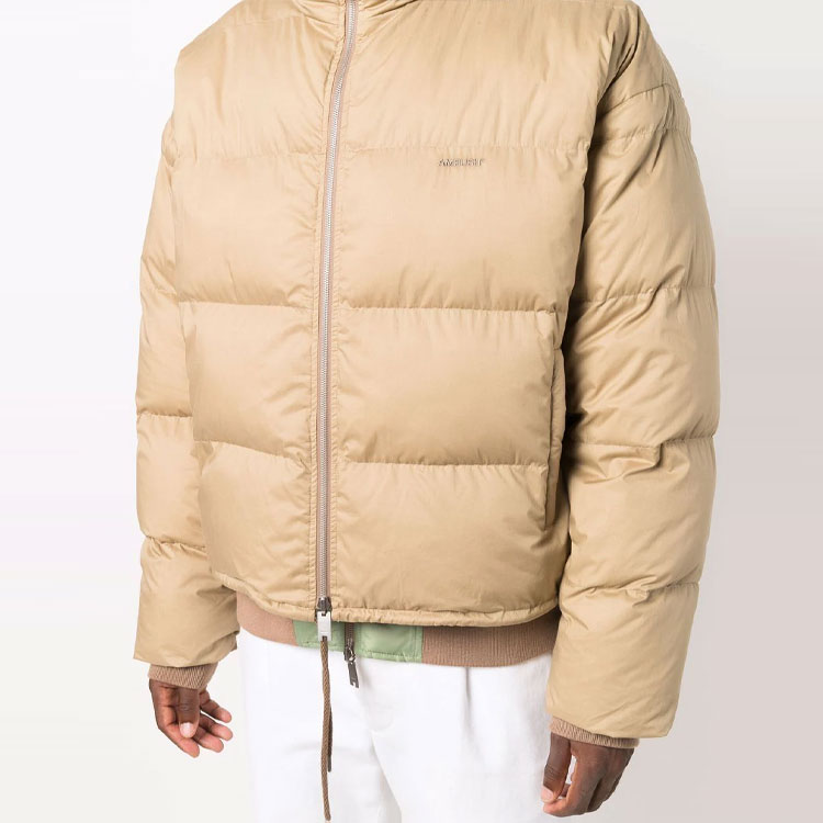 Details for AMBUSH SS21 Reversible Color-Block Cotton Jacket Beige for Men. BMEA011F21FAB0016363