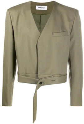 Ambush SS21 Single-Breasted Belted Jacket Green 12111787 Buy Ambush SS21 Single-Breasted Belted Jacket Green 12111787
