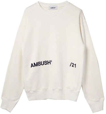 Sudadera Unisex AMBUSH SS21 Blanca con Logotipo Impreso. BMBA005S21FLE0010346 Order Sudadera Unisex AMBUSH SS21 Blanca con Logotipo Impreso. BMBA005S21FLE0010346