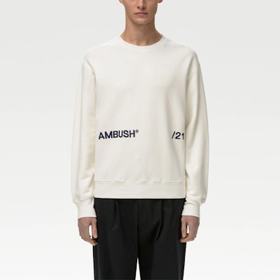 Sudadera Unisex AMBUSH SS21 Blanca con Logotipo Impreso. BMBA005S21FLE0010346 Shop Sudadera Unisex AMBUSH SS21 Blanca con Logotipo Impreso. BMBA005S21FLE0010346