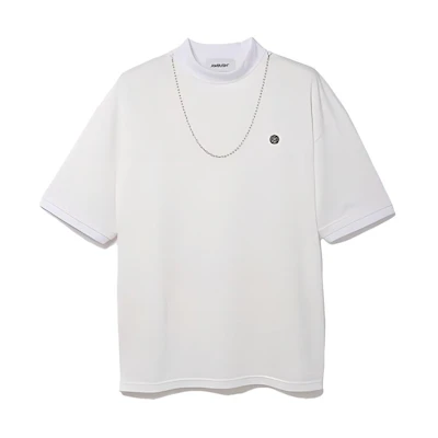 AMBUSH SS21 White Short-Sleeve Chain Accent T-Shirt 16253534