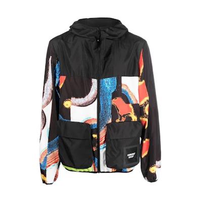 AMBUSH SS22 Functional Jacket with Abstract Pattern Black. BMEB011F22FAB0018410