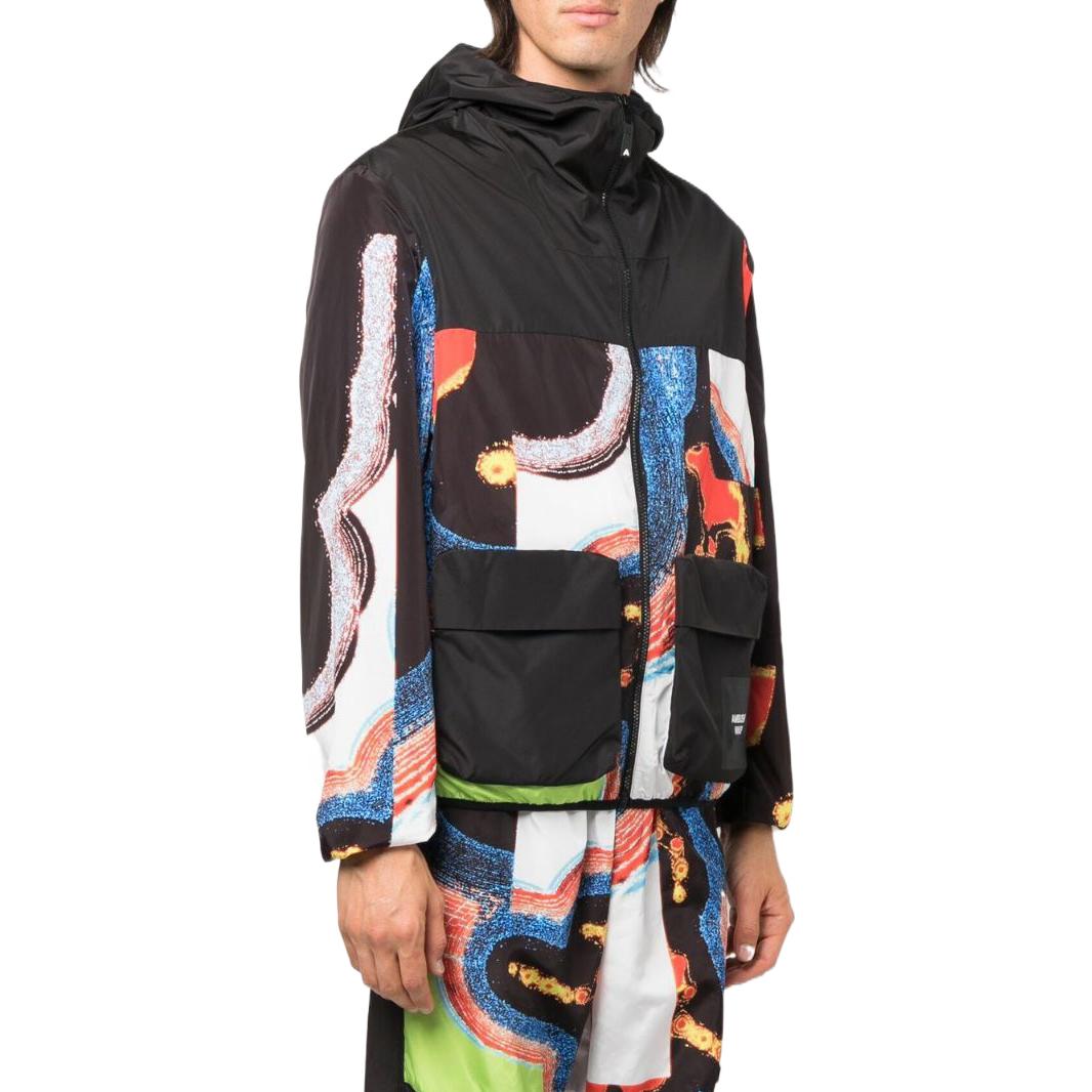 Purchase AMBUSH SS22  Functional Jacket with Abstract Pattern Black. BMEB011F22FAB0018410
