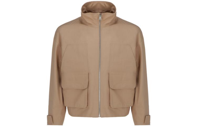Ambush SS22 Brown Zipper Jacket with Stand Collar BMEA0244S22FB0016161