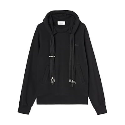 Ambush SS22 Multi-Drawstring Solid Color Pullover Hoodie Black Hoodie BMBB003S22FLE0011010