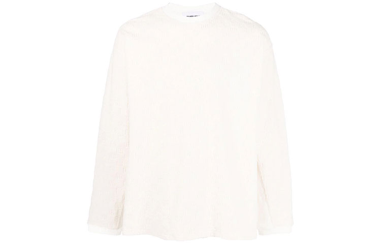 Ambush SS22 Solid Color Crewneck Sweatshirt White BMBA023S22JER0010101