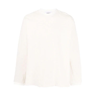 Ambush SS22 Solid Color Crewneck Sweatshirt White BMBA023S22JER0010101