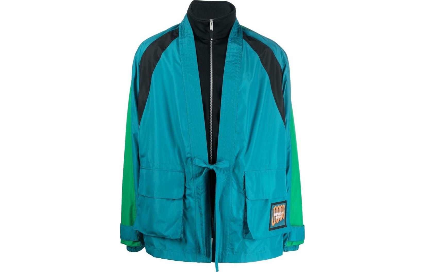 Ambush SS22 Stand Collar Zip-Up Jacket Blue BMEA032F22FAB0014284BLUE