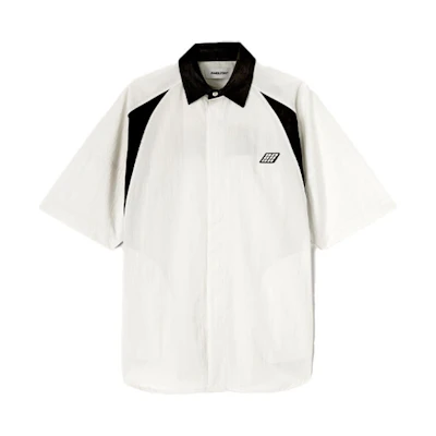 AMBUSH SS23 Buckle Bowling Short Sleeve Shirt Unisex White. BMGA070S23FAB0010103