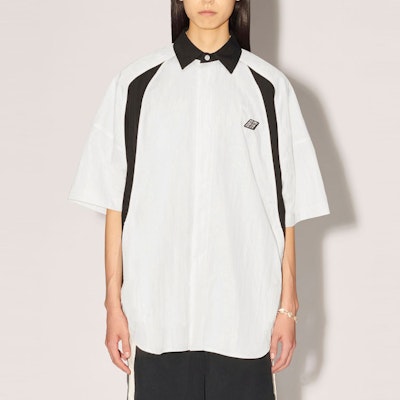 AMBUSH SS23 扣带设计保龄球短袖衬衫 男女同款 白色 BMGA070S23FAB0010103 Shop AMBUSH SS23 扣带设计保龄球短袖衬衫 男女同款 白色 BMGA070S23FAB0010103