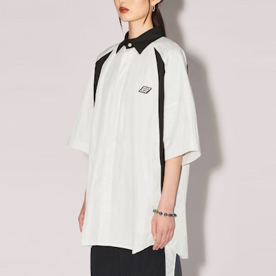 AMBUSH SS23 扣带设计保龄球短袖衬衫 男女同款 白色 BMGA070S23FAB0010103 Details for AMBUSH SS23 扣带设计保龄球短袖衬衫 男女同款 白色 BMGA070S23FAB0010103