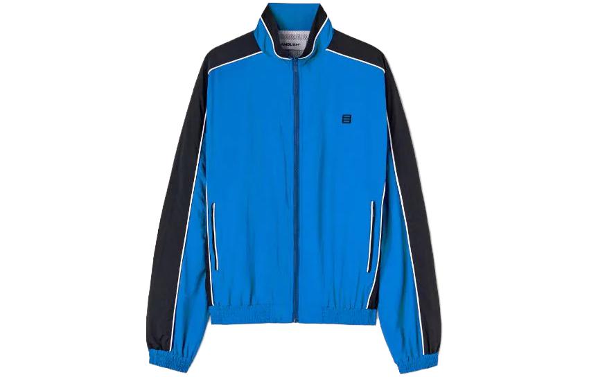 AMBUSH SS23 Embroidered Logo Nylon Jacket Unisex - Blue/Black BMBD002S23FAB0014710