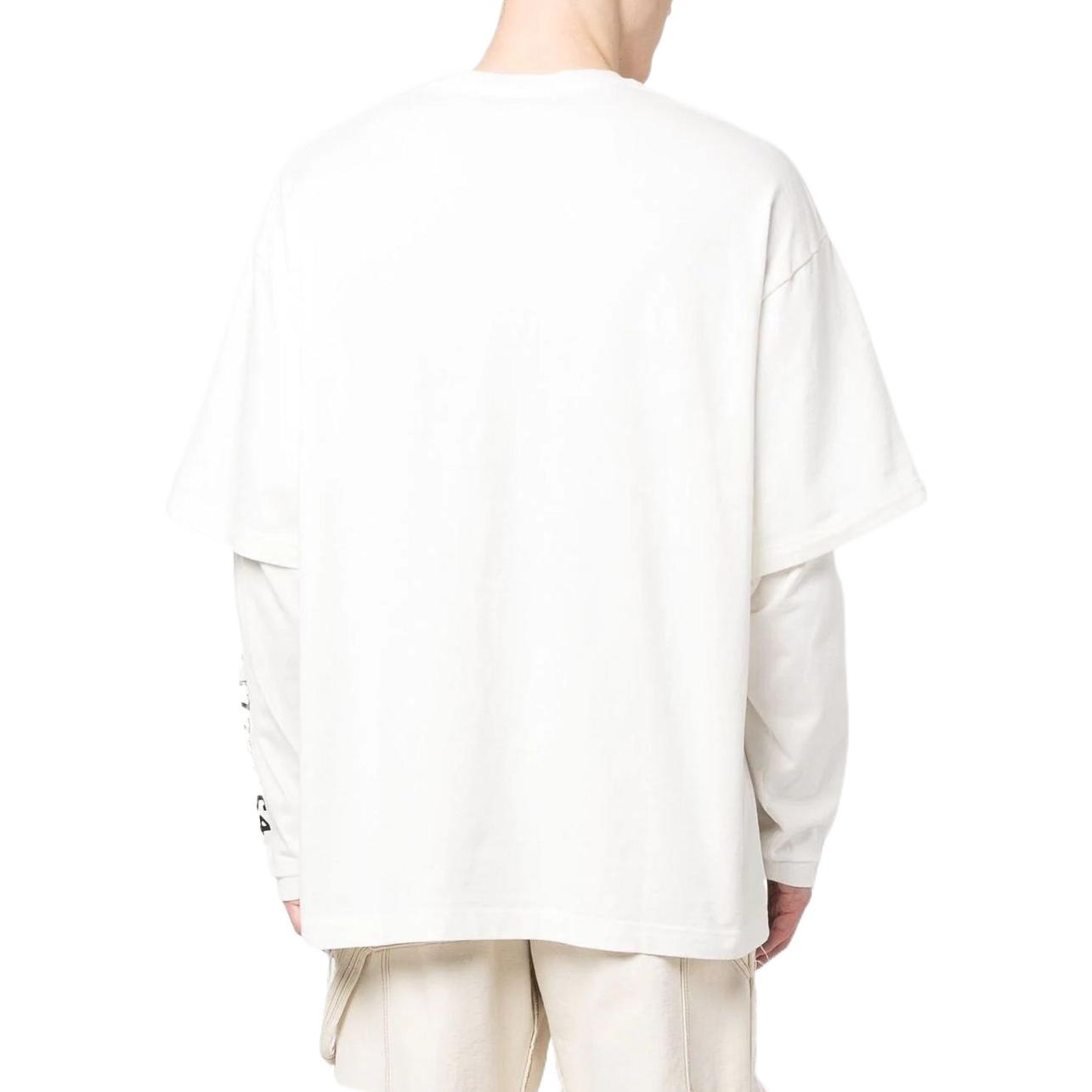 Shop AMBUSH 2023春夏款层叠设计圆领卫衣 男女款 白色 BMAB023S23JER0010210