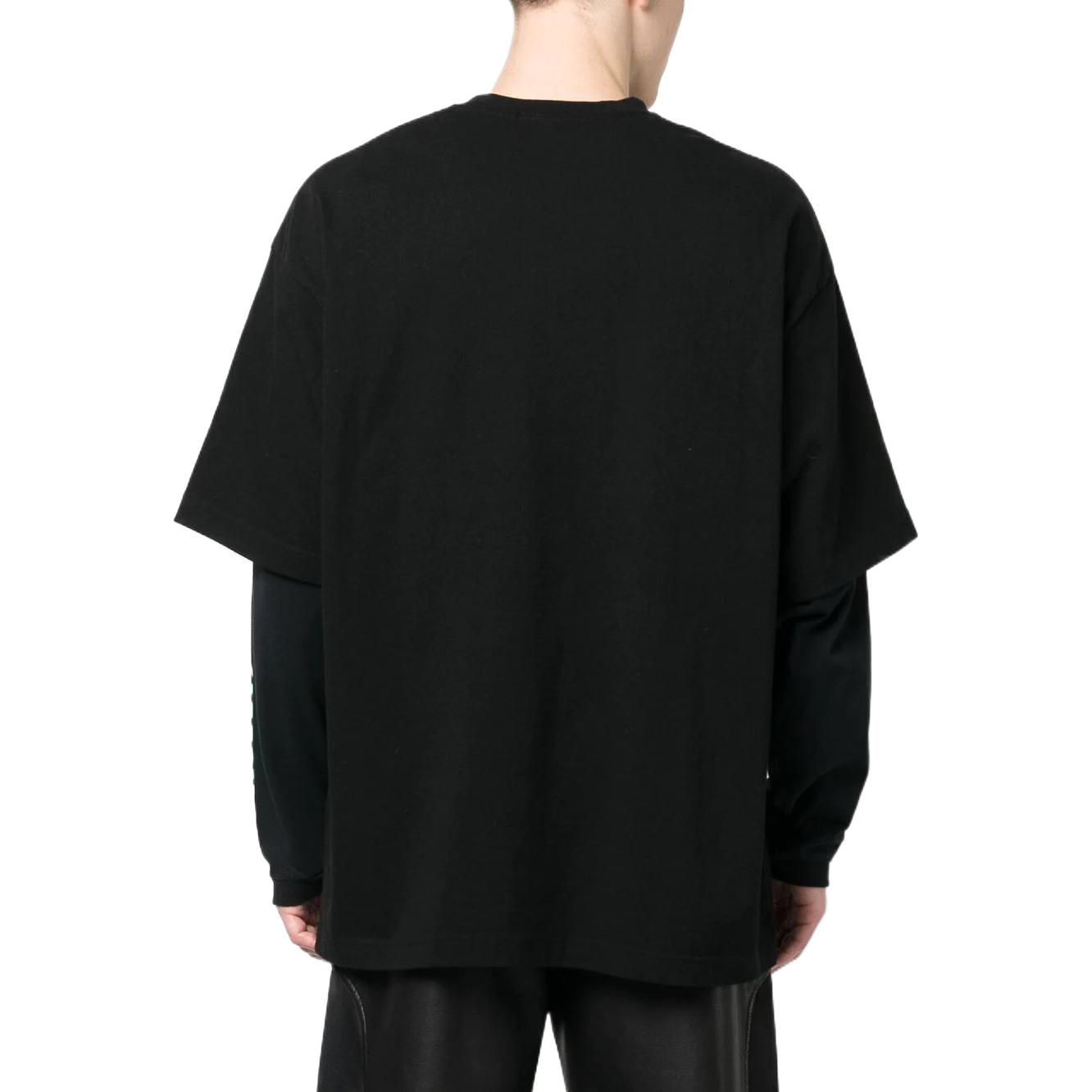 Purchase AMBUSH SS23 Layered Crewneck Sweatshirt Unisex Gaya Pasangan Hitam BMAB023S23JER0011054