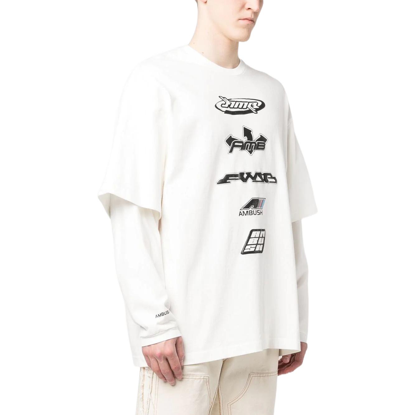 Purchase AMBUSH 2023春夏款层叠设计圆领卫衣 男女款 白色 BMAB023S23JER0010210