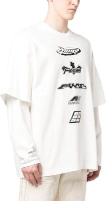 AMBUSH 2023春夏款层叠设计圆领卫衣 男女款 白色 BMAB023S23JER0010210 Purchase AMBUSH 2023春夏款层叠设计圆领卫衣 男女款 白色 BMAB023S23JER0010210