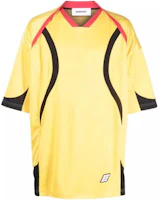 Order Kaos Unisex Kuning AMBUSH SS23 Logo Print V-Neck Lengan Pendek. BMAA068S23FAB0011610