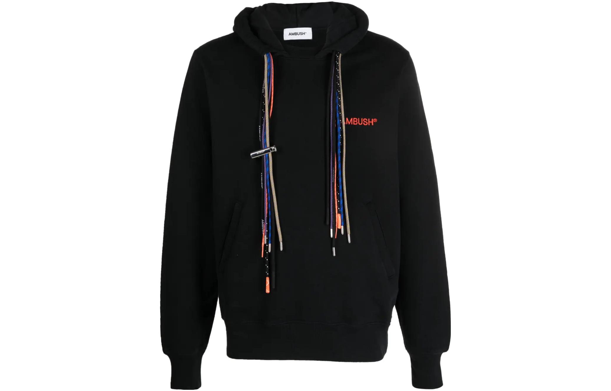 Ambush SS23 Multi-Drawstring Pullover Hoodie Black Mens BMBB021S23FLE001