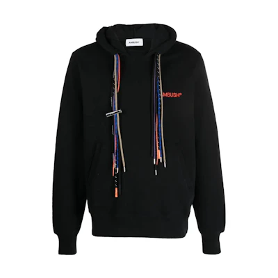 Ambush SS23 Multi-Drawstring Pullover Hoodie Black Mens BMBB021S23FLE001