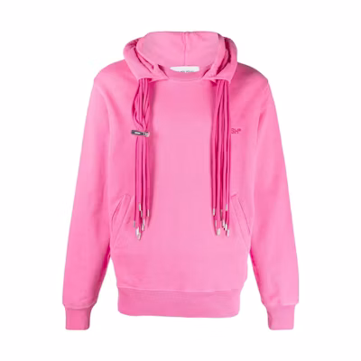 Ambush SS23 Pink Logo Print Pullover Hoodie for Men BMBB003S23FLE0013230