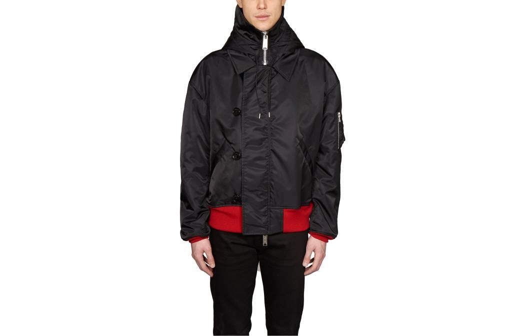Ambush SS23 Reversible Nylon Bomber Jacket Black Mens AMBOT136