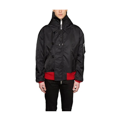 Ambush SS23 Reversible Nylon Bomber Jacket Black Mens AMBOT136