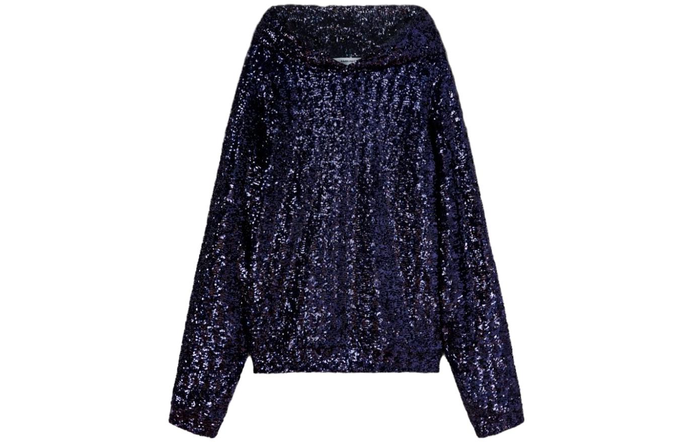 Ambush SS23 Sequin Embellished Hoodie Blue ( Fashion Show Collection) BMBB025S23FAB0014500