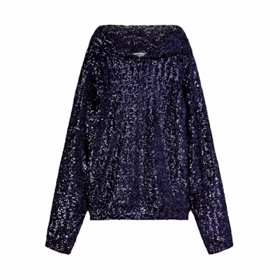 Ambush SS23 Sequin Embellished Hoodie Blue ( Fashion Show Collection) BMBB025S23FAB0014500