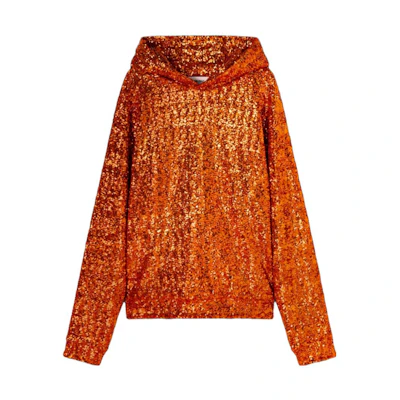 Ambush SS23 Sequin Embellished Hoodie Orange - Fashion Show Collection BMBB025S23FAB0016600